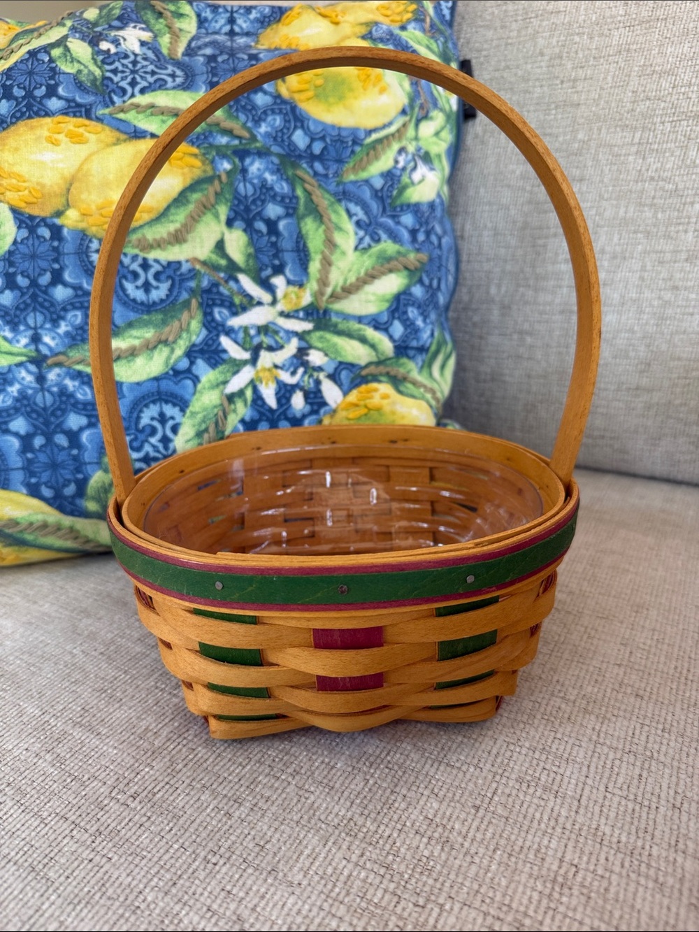 Longaberger 1999 Easter Basket with plastic insert